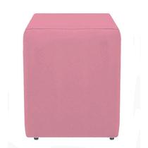 Puff Quadrado Banqueta Cubo Decorativo Dado Rosê Para Sala