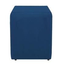 Puff Quadrado Banqueta Decorativo Dado Azul Marinho Para Sala