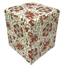 Puff Quadrado Cazoli Laranja Impermeável Puff Quadrado Cazoli Laranja Impermeável