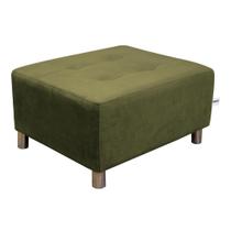 Puff Quadrado Com Pés Com Alumínio Chumbo