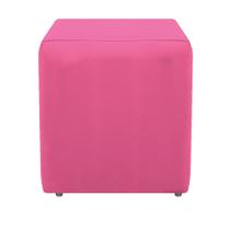 Puff Quadrado Dado Decorativo Suede Pink - KDAcanto Móveis