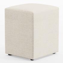 Puff Quadrado Decorativo L02 Sala de Estar Linho Champagne - Lyam Decor Puff Quadrado Decorativo L02 Sala de Estar Linho Champagne - Lyam Decor