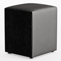 Puff Quadrado Decorativo L02 Sala de Estar material sintético Preto - Lyam Decor Puff Quadrado Decorativo L02 Sala de Estar material sintético Preto - Lyam Decor