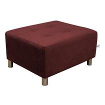 Puff Quadrado Decorativo Pés com Alumínio Nero Azul Matrix Puff Quadrado Decorativo Pés com Alumínio Nero Azul Matrix