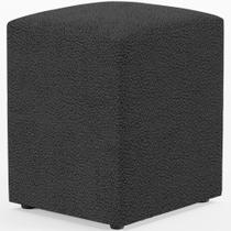 Puff Quadrado Decorativo Sala De Estar L02 Bouclê Preto - Lyam Decor Puff Quadrado Decorativo Sala De Estar L02 Bouclê Preto - Lyam Decor