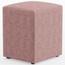 Puff Quadrado Decorativo Sala De Estar L02 Linho Rosa - Lyam Decor Puff Quadrado Decorativo Sala De Estar L02 Linho Rosa - Lyam Decor