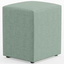 Puff Quadrado Decorativo Sala De Estar L02 Linho Verde Menta - Lyam Decor Puff Quadrado Decorativo Sala De Estar L02 Linho Verde Menta - Lyam Decor