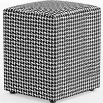 Puff Quadrado Decorativo Sala De Estar L02 Pied Poule - Lyam Decor