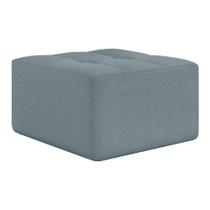 Puff Quadrado Estofado Em Espuma D33 77x44x77cm Multimóveis CR45351 Azul Puff Quadrado Estofado Em Espuma D33 77x44x77cm Multimóveis CR45351 Azul