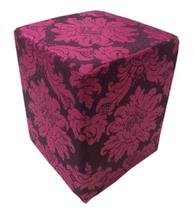 Puff Quadrado Jacquard Pink com Preto Puff Quadrado Jacquard Pink com Preto