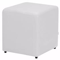 Puff Quadrado material sintético Branco