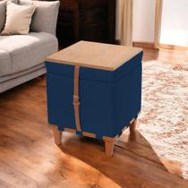 Puff Quadrado Multifuncional: Assento Extra e Espaço para Guardar Itens