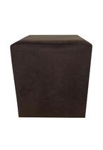 Puff Quadrado Não é Segredo Suede Animale Marrom Escuro Rodinha 40x45 NSPQ05TSA-R