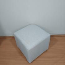 Puff Quadrado Sala Quarto Pequeno Simples - 30cm - Linho Cinza - LG Decor Baby Puff Quadrado Sala Quarto Pequeno Simples - 30cm - Linho Cinza - LG Decor Baby