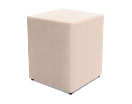 Puff Quadrado Suede Bege Decorativo 35x35cm