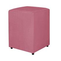 Puff Quadrado Suede Rosa - Belliv Decor