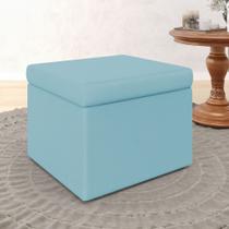 Puff Quasar / A-043 Couro Azul Bebê