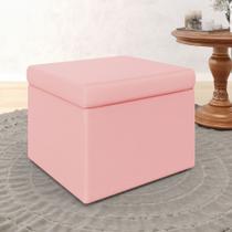 Puff Quasar / A-044 Couro Rosa Bebê