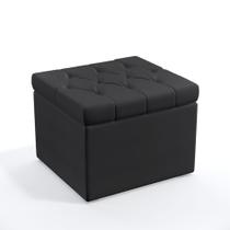 Puff Quasar / com Capitonê / N-022 Veludo Chumbo