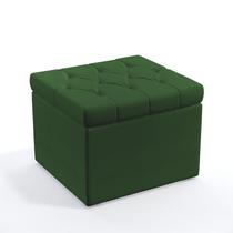 Puff Quasar Com Capitonê Sued Verde Aradecor