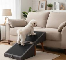Puff Rampa Pet Antiderrapante, 2 em 1, Tecido Suede.