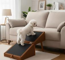 Puff Rampa Pet Antiderrapante, 2 em 1, Tecido Suede.