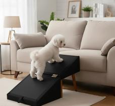 Puff Rampa Pet Antiderrapante, 2 em 1, Tecido Suede.