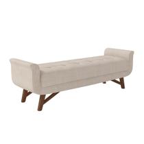 Puff Recamier 140cm Neville P02 Linho Bege Cru - Mpozenato