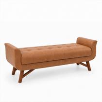 Puff Recamier 195cm Andros material sintético Caramelo - Sallar Home