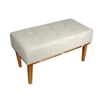 Puff Recamier Compacto Lounge Sala e Quarto em Linho 80x40