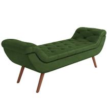 Puff Recamier Decorativo com Tachas 140 cm Santorini material sintético Verde - Lyam Decor