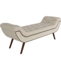 Puff Recamier Decorativo com Tachas 160 cm Santorini P05 Sintético Pérola - Lyam Decor Puff Recamier Decorativo com Tachas 160 cm Santorini P05 Sintético Pérola - Lyam Decor