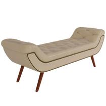 Puff Recamier Decorativo com Tachas 195 cm Santorini Facto Dunas Bege - Lyam Decor