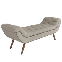 Puff Recamier Decorativo Com Tachas 195cm Santorini Bouclê Creme Puff Recamier Decorativo Com Tachas 195cm Santorini Bouclê Creme