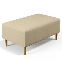 Puff Recamier Luxo Cléo Pés Palito 90cm - Linho Bege