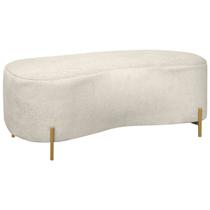 Puff Recamier Orgânico Maitê 1mt Quarto Loja Bouclê Bege Marfim