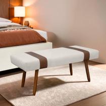 Puff Recamier Retangular para Sala Quarto Belt 90cm Bouclê