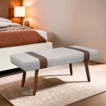 Puff Recamier Retangular para Sala Quarto Belt 90cm Bouclê - SOFA STORE