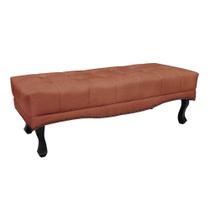 Puff Recamier Retrô Luis Xv Captonê Vicenza 140cm Veludo S04 Cor Cobre