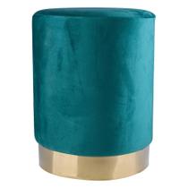 Puff Redondo 35cm Suede Soho Cazza Verde