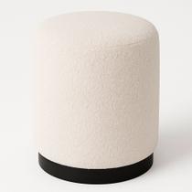 Puff Redondo 41cm Kira Bouclé Off White - sallar home
