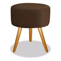 Puff Redondo Banqueta Penteadeira Camarim Suede - Promoção
