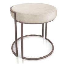 Puff Redondo Base Industrial Cobre Love Suede