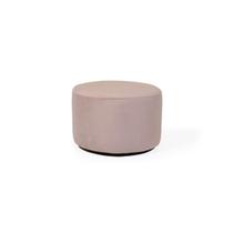 Puff redondo base preta elegante tecido suede rose decoração quarto sala centro estofado suporta 200kg pés antiumidade Puff redondo base preta elegante tecido suede rose decoração quarto sala centro estofado suporta 200kg pés antiumidade