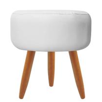 Puff Redondo classic Decorativo Sala E Escritório Branco