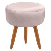 Puff Redondo Classic Veludo Rosê
