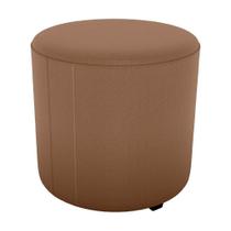 Puff Redondo Decorativo Copenhage 43 Cm Veludo Inca Milani Store Ferrugem