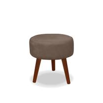 Puff Redondo Decorativo Panqueta De Apoiar Os Pés Suede Cappuccino Puff Redondo Decorativo Panqueta De Apoiar Os Pés Suede Cappuccino