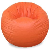 Puff Redondo em material sintético Laranja - Phoenix Puff