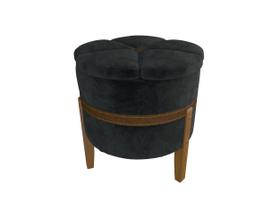 Puff Redondo Flor Decorativo com Pés de Madeira Estofado Suede, Conforto e Estilo para Quarto ou Sala Puff Redondo Flor Decorativo com Pés de Madeira Estofado Suede, Conforto e Estilo para Quarto ou Sala